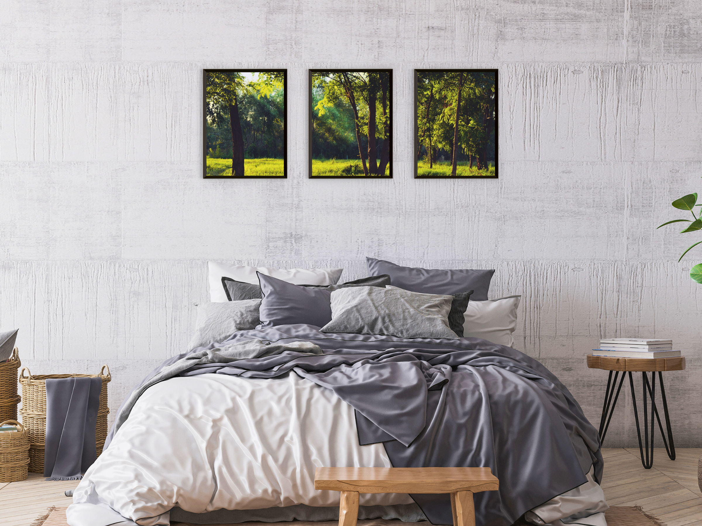 Waldlichtung-Triptychon-Fotografie