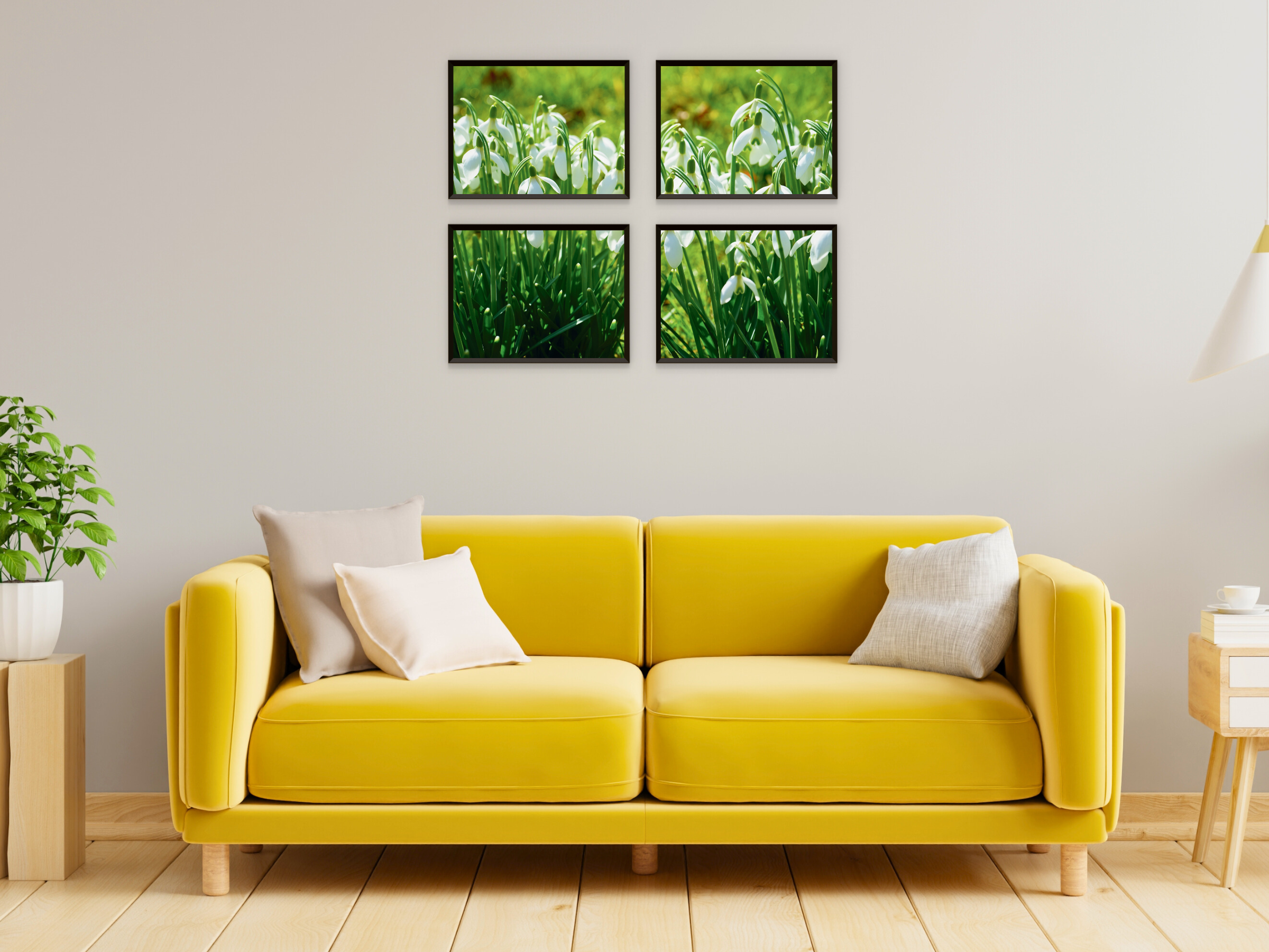 Winter flower meadow split photography (bundle)