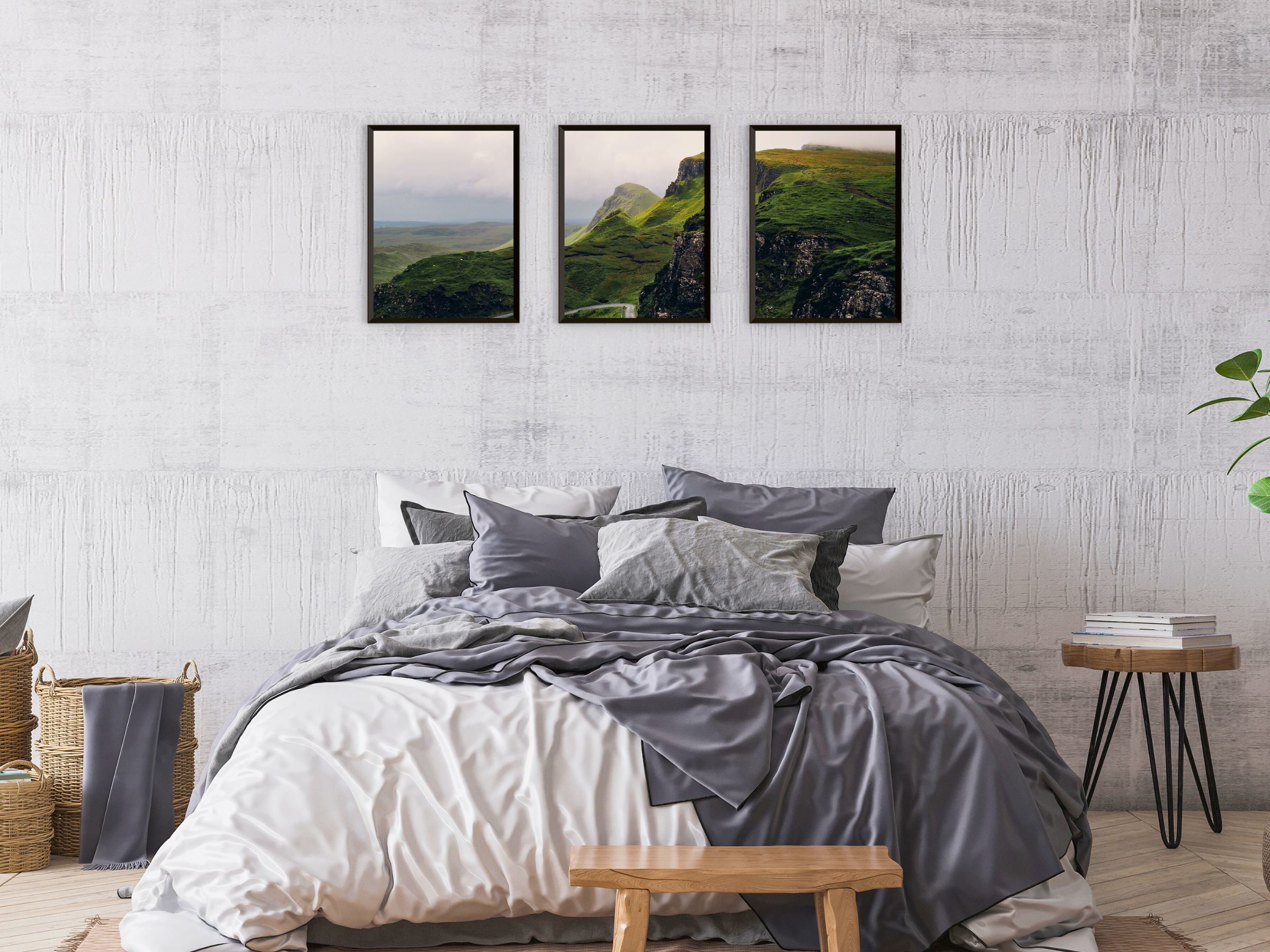 Photographie de triptyque des Highlands