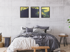 Fog in the Forest-Triptych-Photography