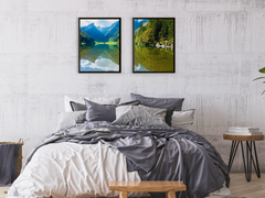 klarer Bergsee-Split-Fotografie