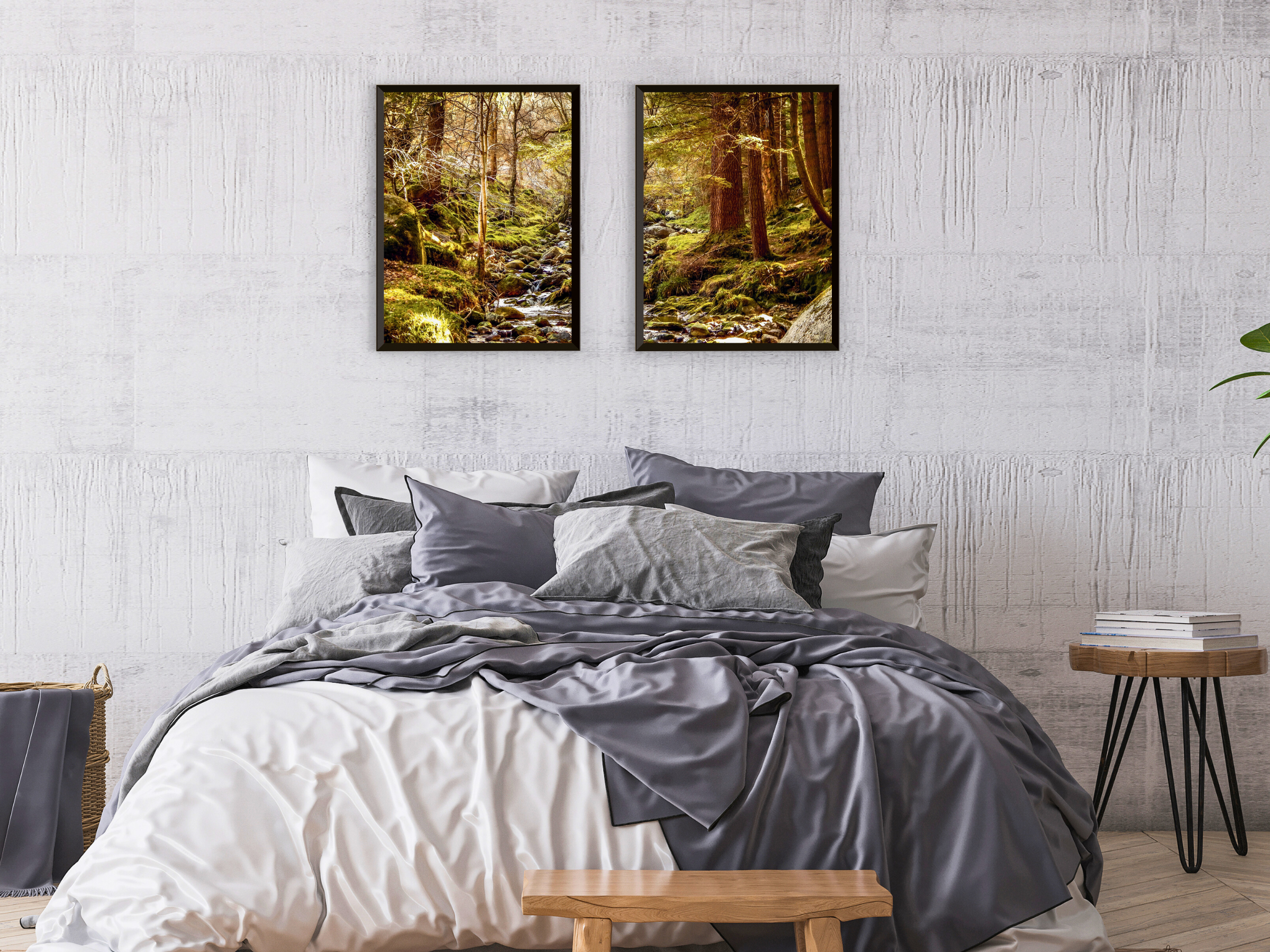 Waldbach in Autumn Split Photography