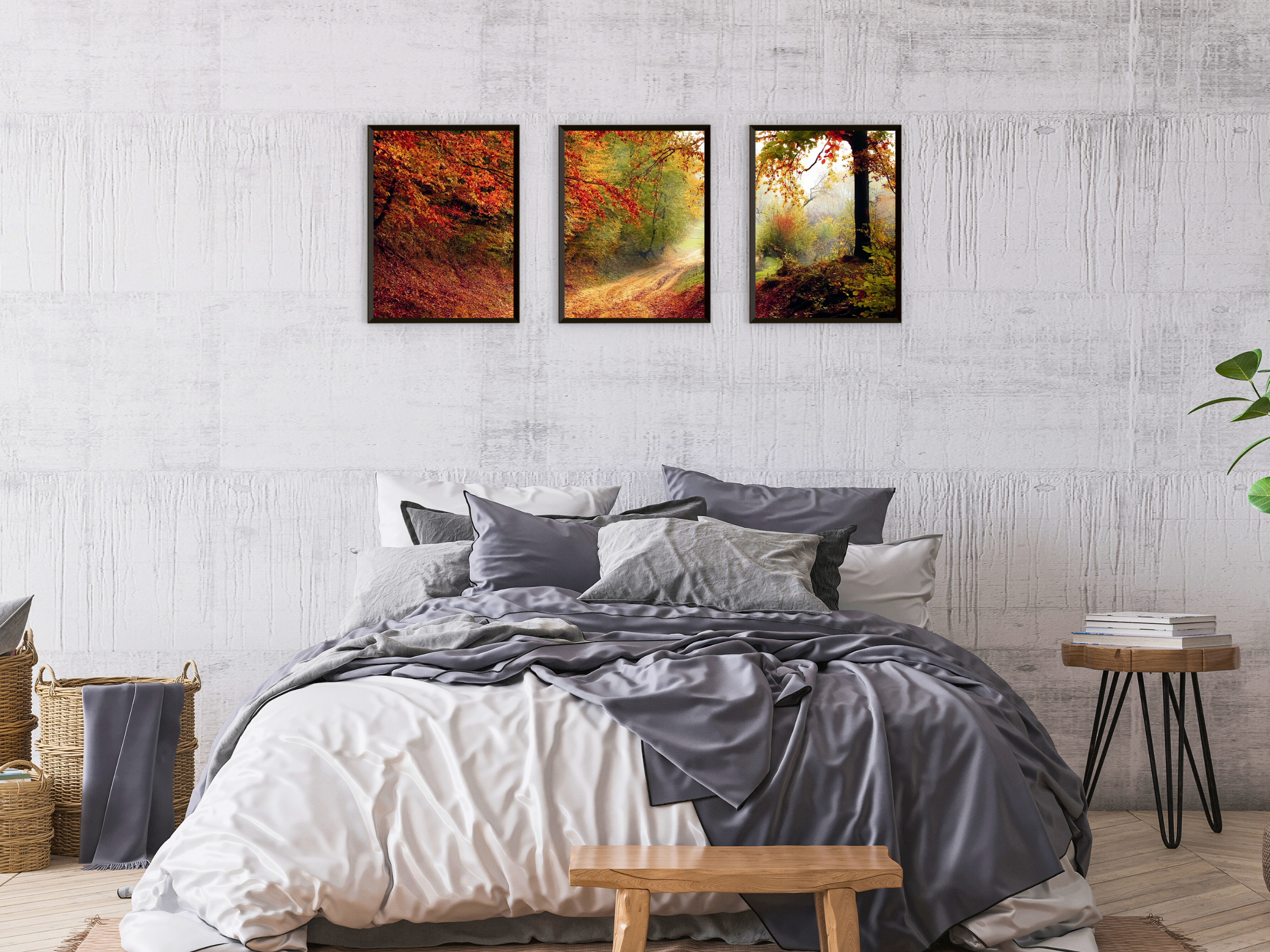 Herbstweg-Triptychon-Fotografie