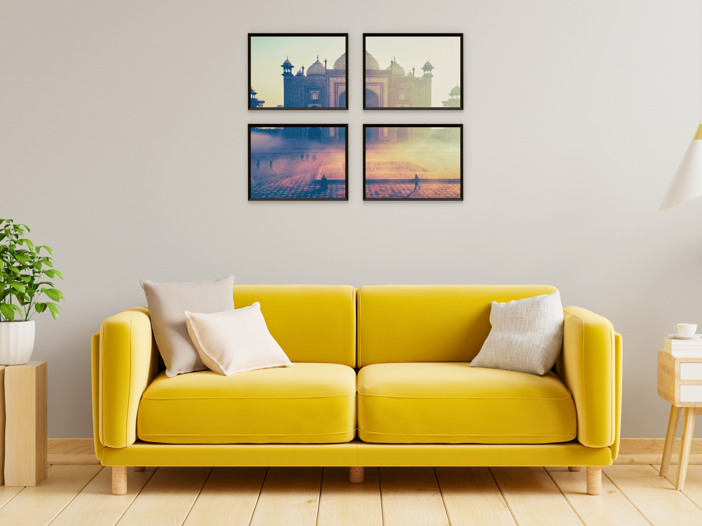 Vintage Taj Mahal-Split-Fotografie