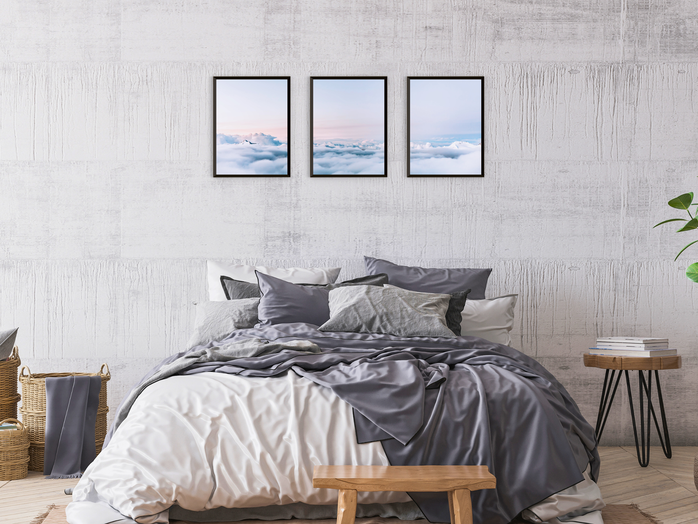 über den Wolken-Triptychon-Fotografie