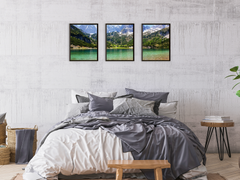 See in den Bergen-Triptychon-Fotografie