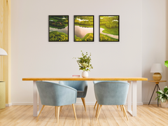 Seenlandschaft-Triptychon-Fotografie