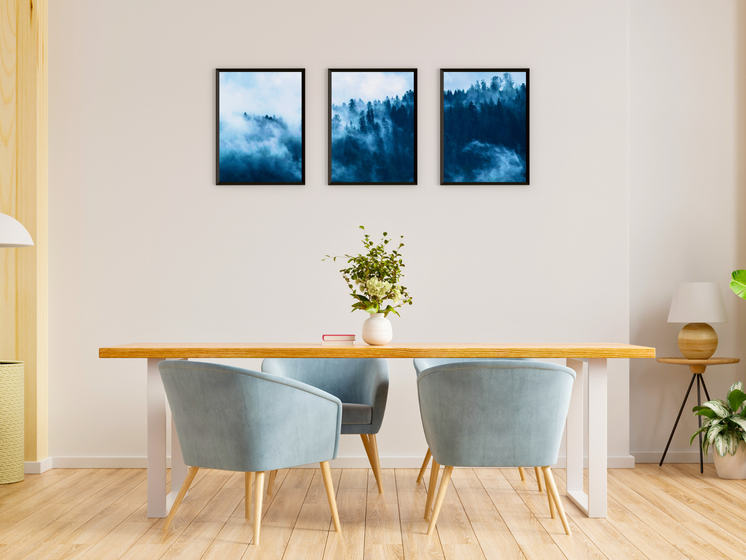 Nebelschleier-Triptychon-Fotografie
