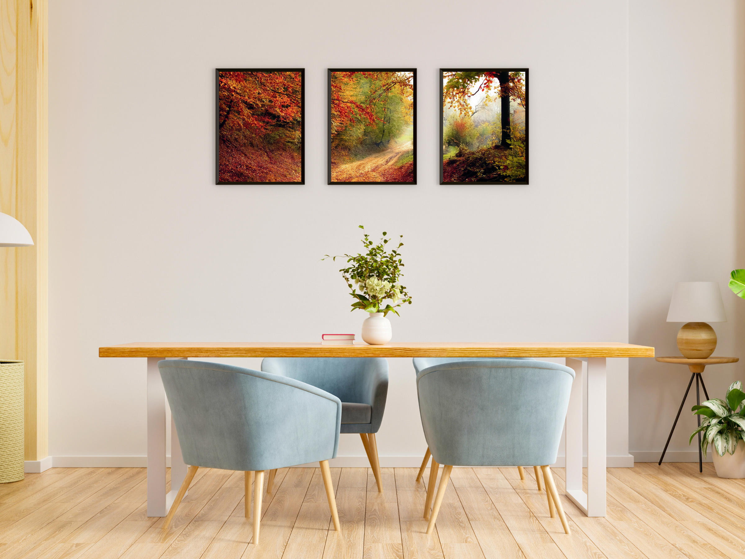 Herbstweg-Triptychon-Fotografie
