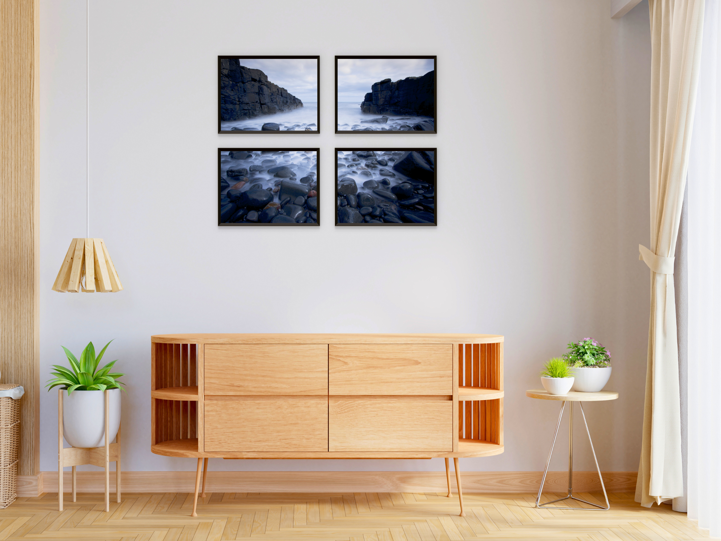 Steinige Bucht-Split-Fotografie