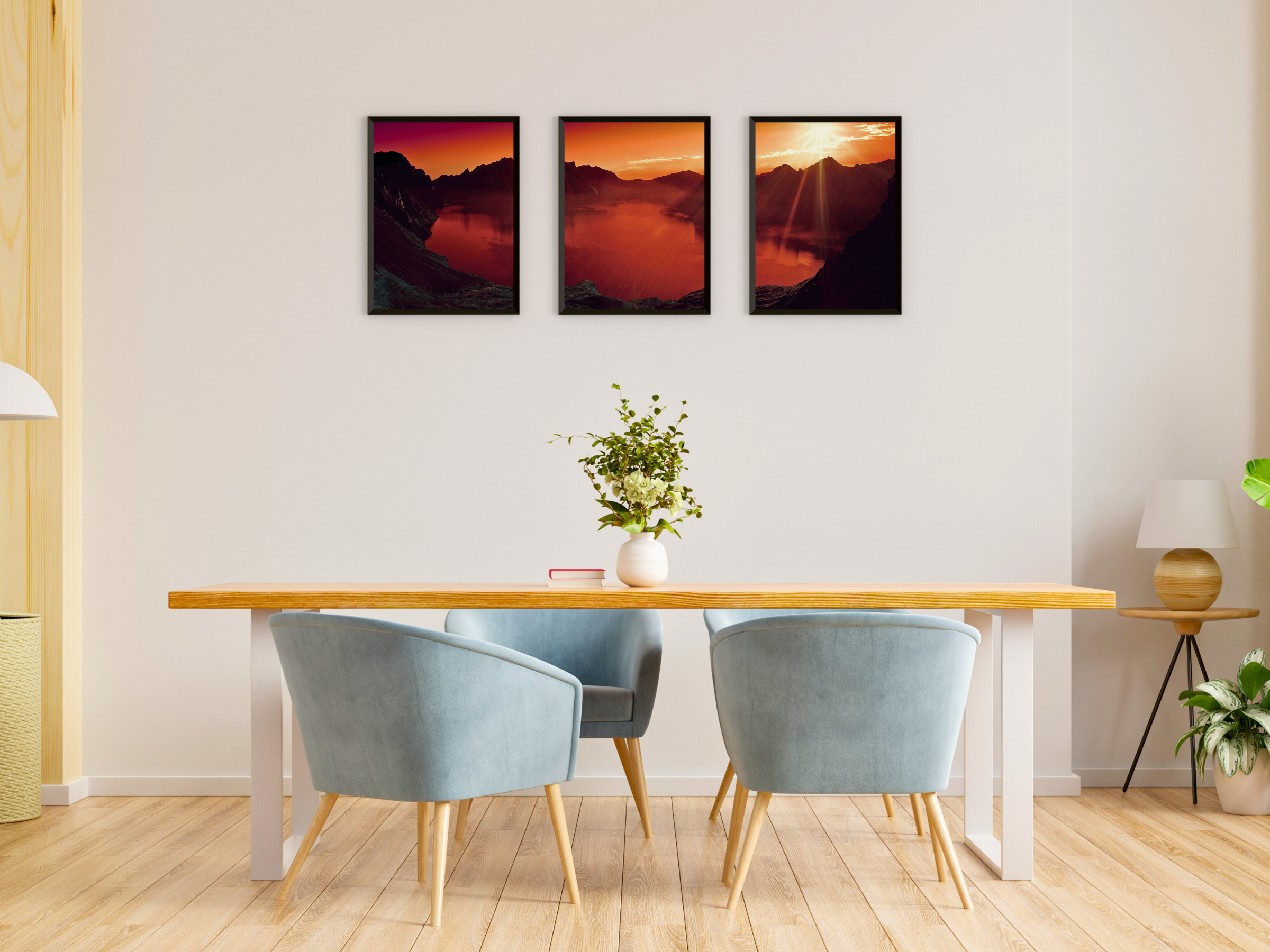 Bergpanorama-Triptychon-Fotografie