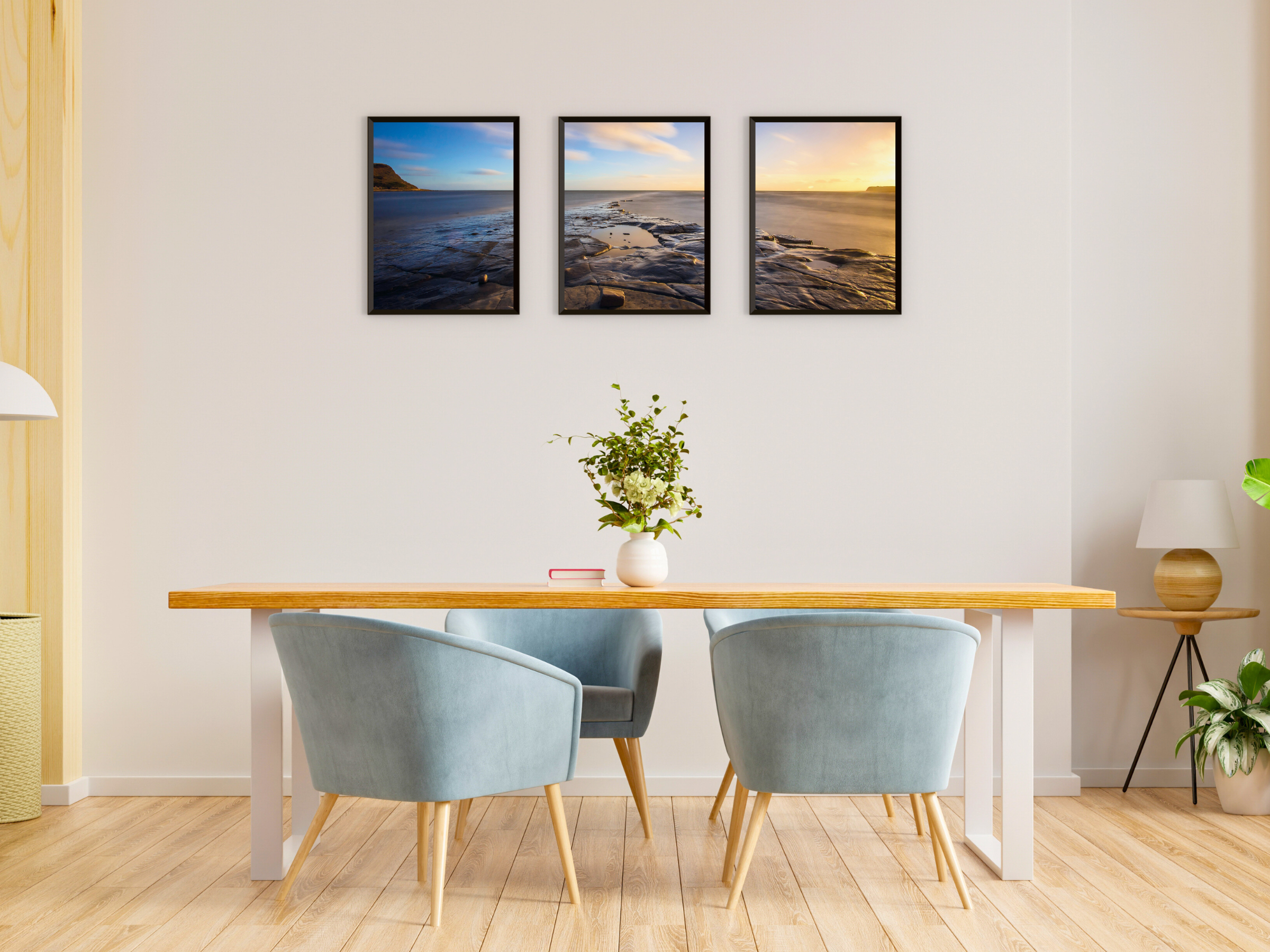 Strandstille-Triptychon-Fotografie