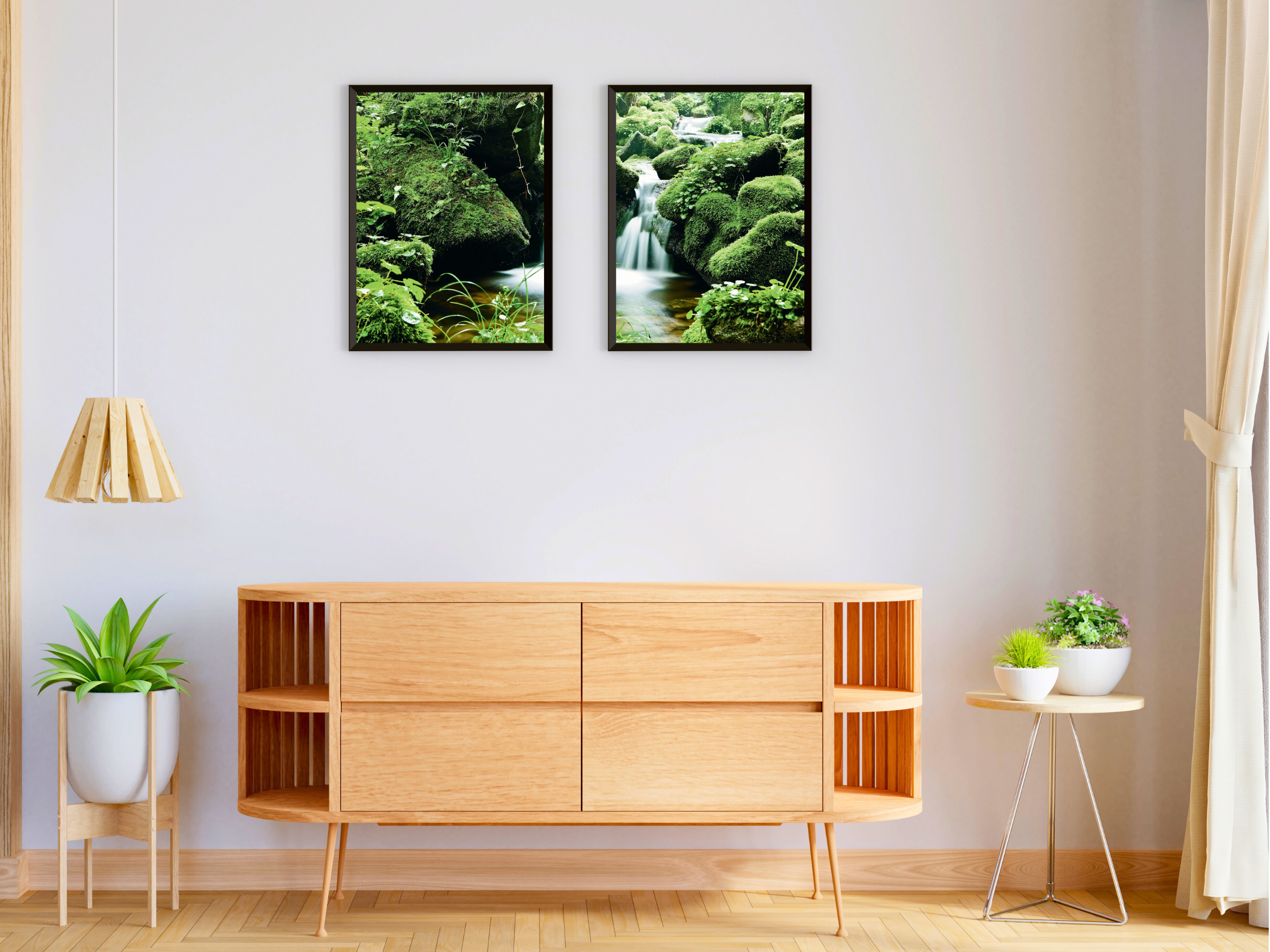 photographie de ruisseau moussue