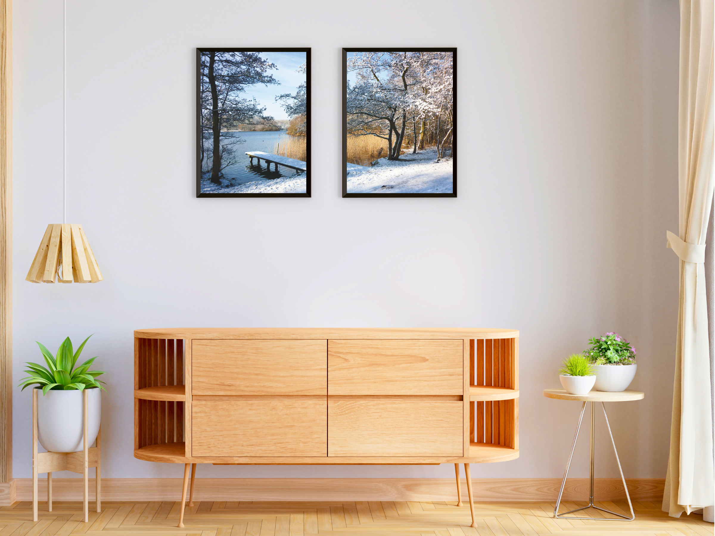 Paysage d'hiver au lac Split - photographie