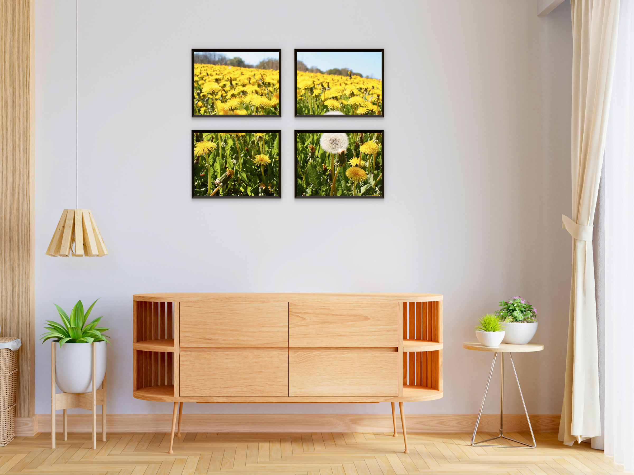 Buttercup field split photography