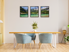See in den Bergen-Triptychon-Fotografie