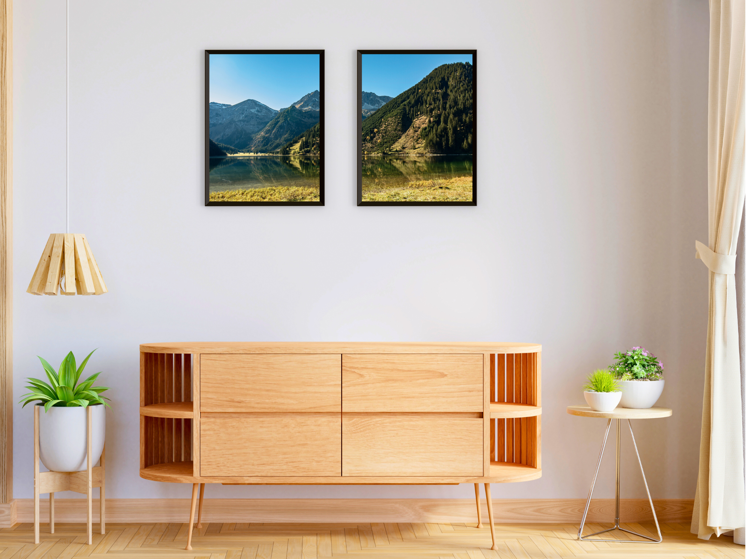 photographie de paysage de montagne idyllique