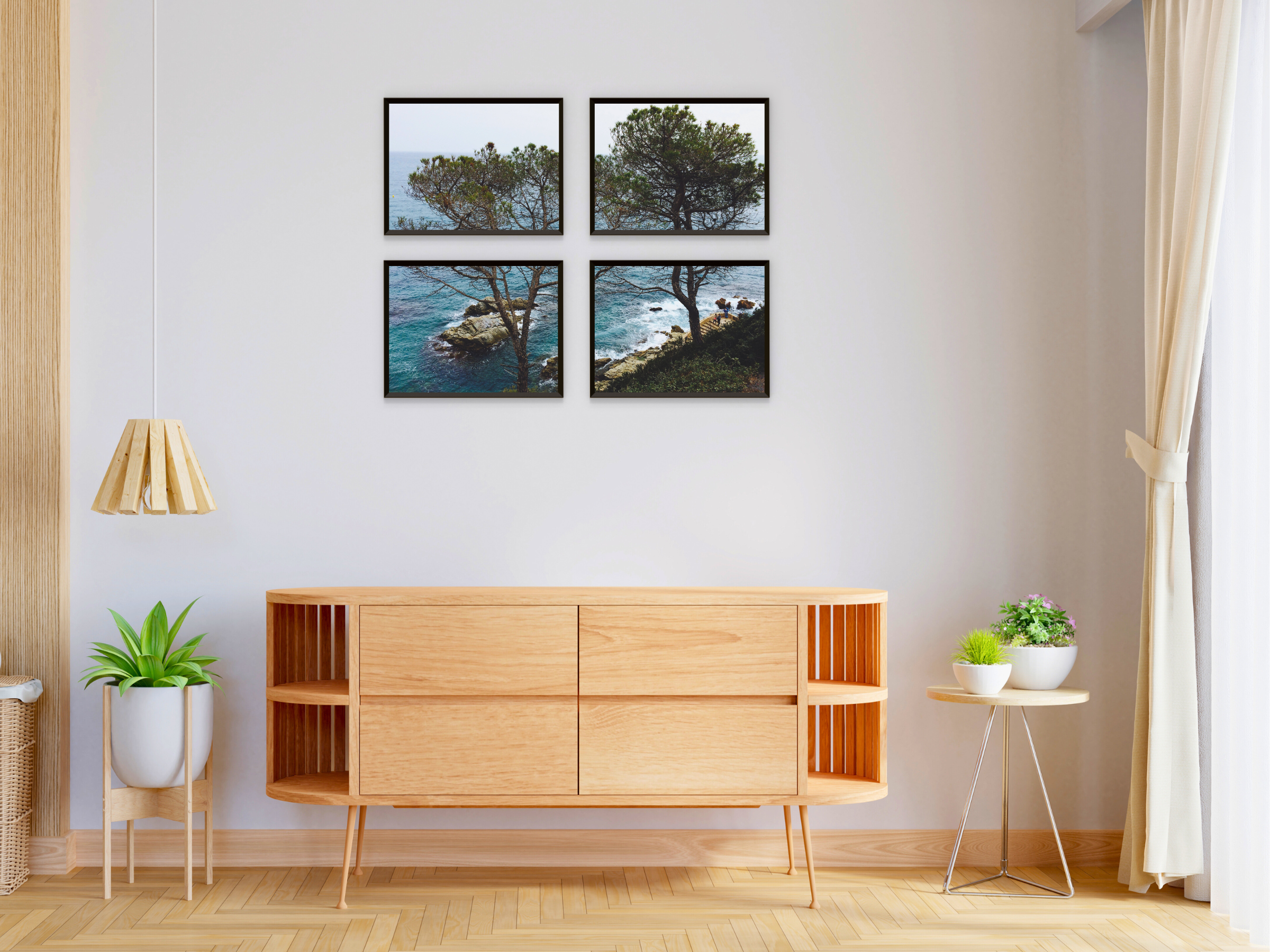 Vue côtière de la mer - photographie divisée