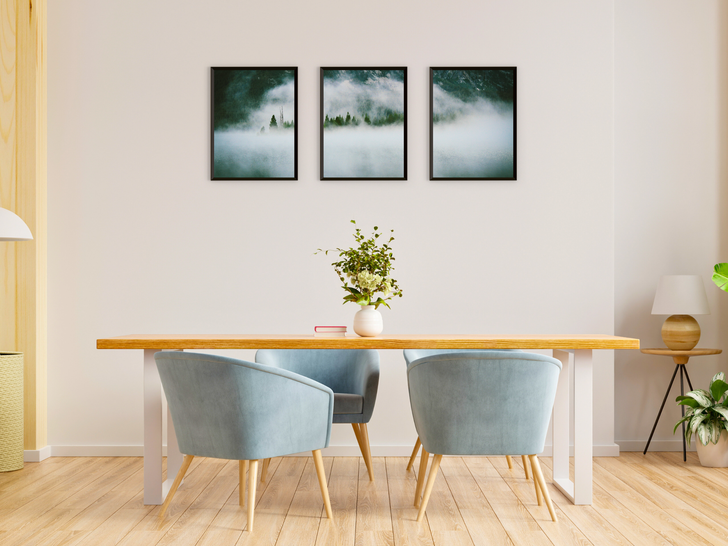 Nebeldecke-Triptychon-Fotografie