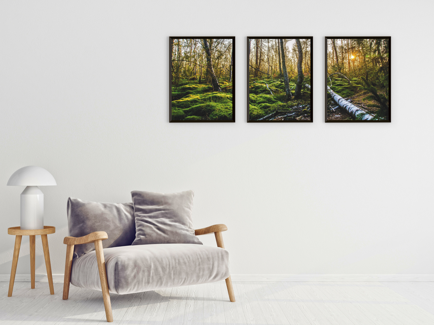 Spaziergang im Wald-Triptychon-Fotografie