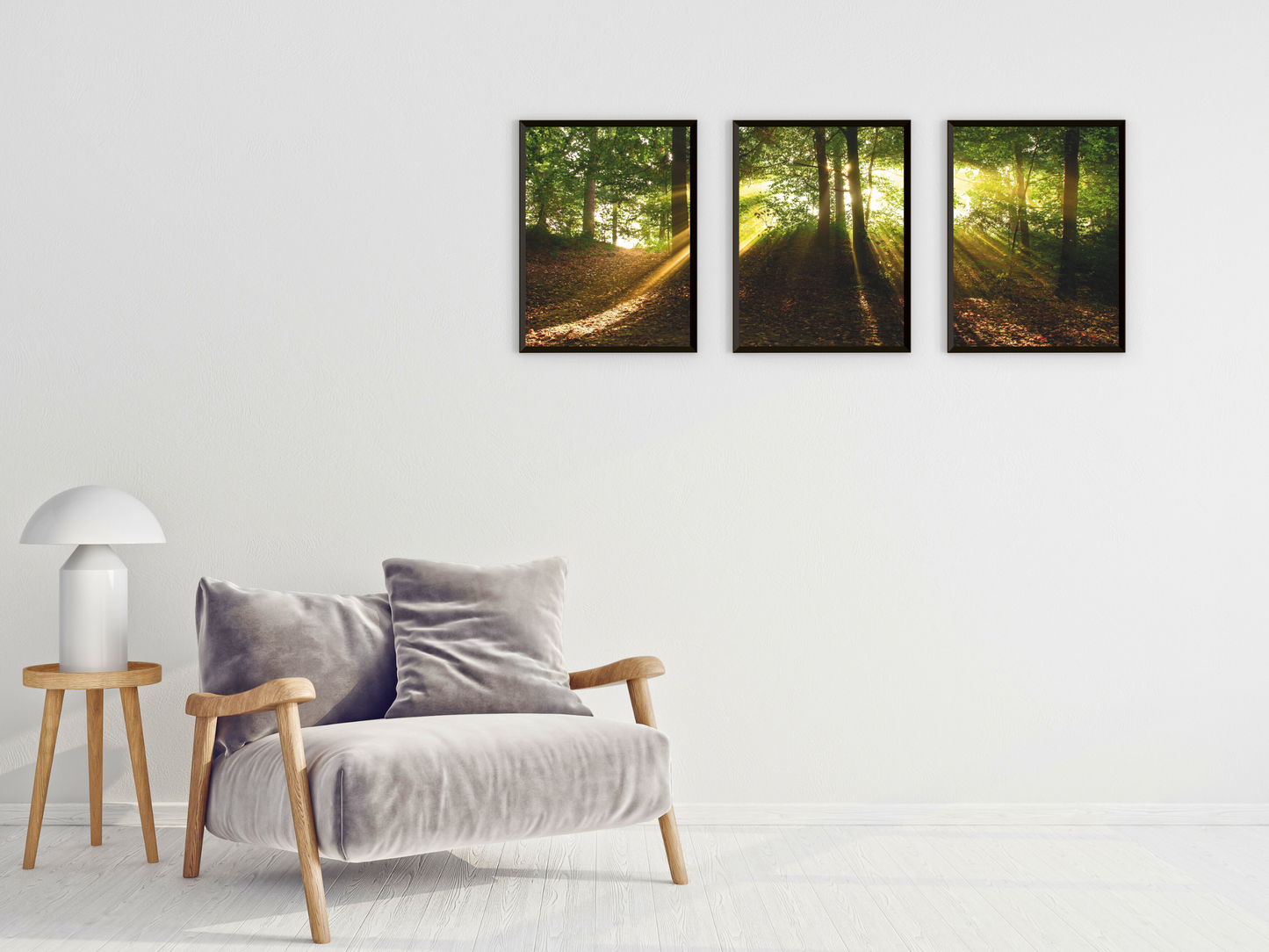 Waldlichtblick-Triptychon-Fotografie