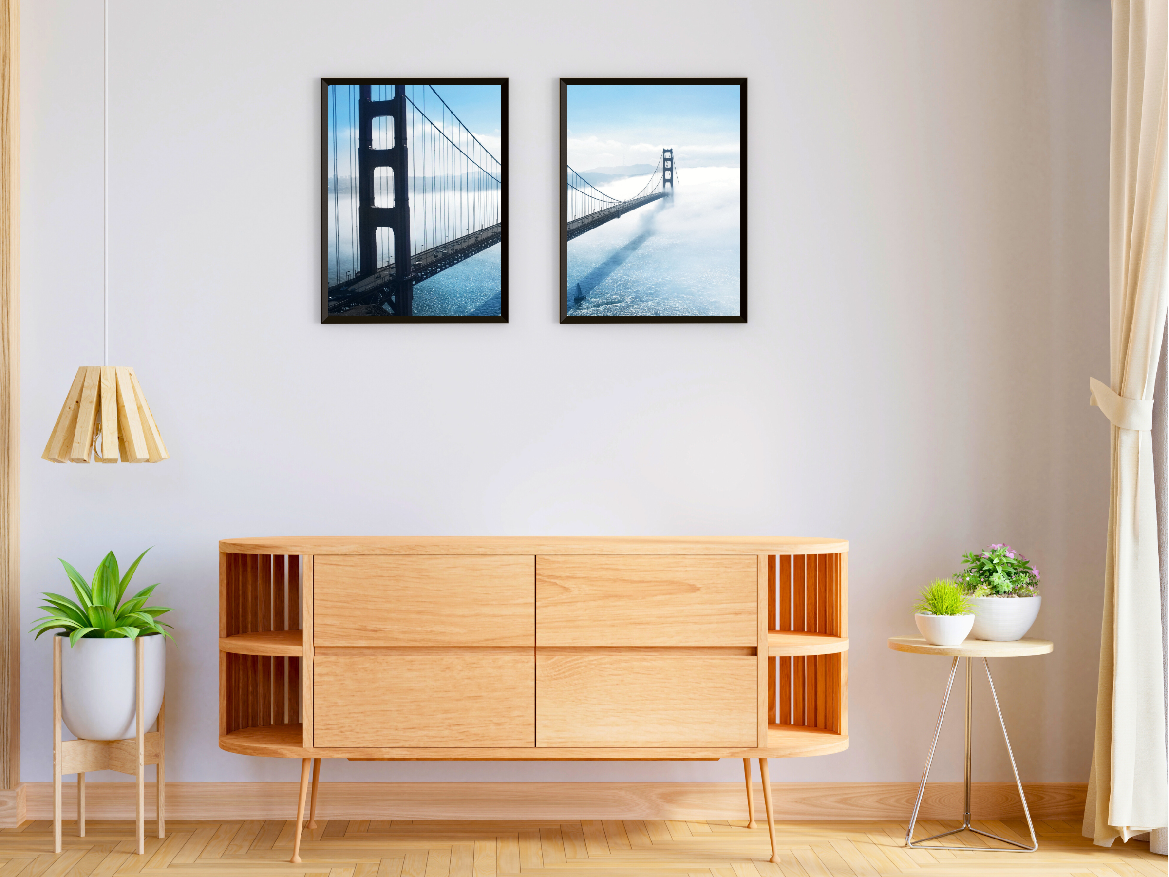 Golden Gate Bridge in Fog-Split-Photography