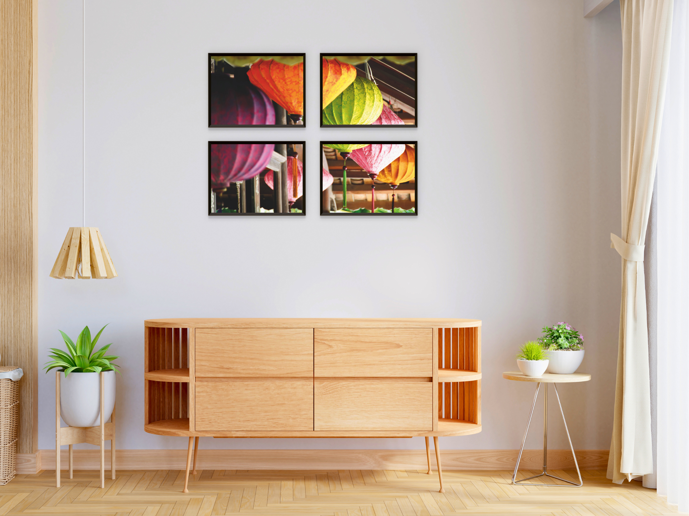 Colorful Chinese Lantern Split Photography