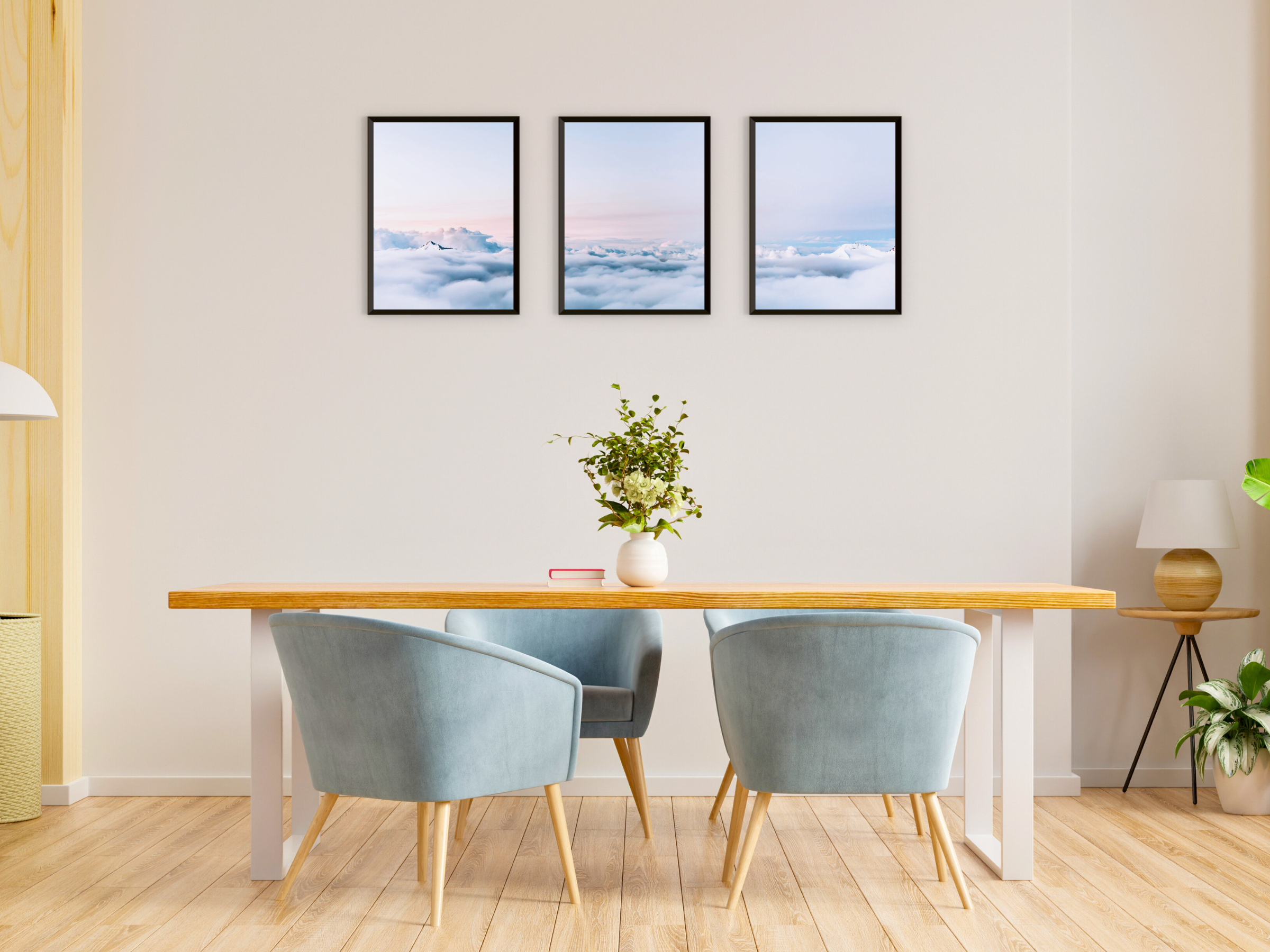 über den Wolken-Triptychon-Fotografie