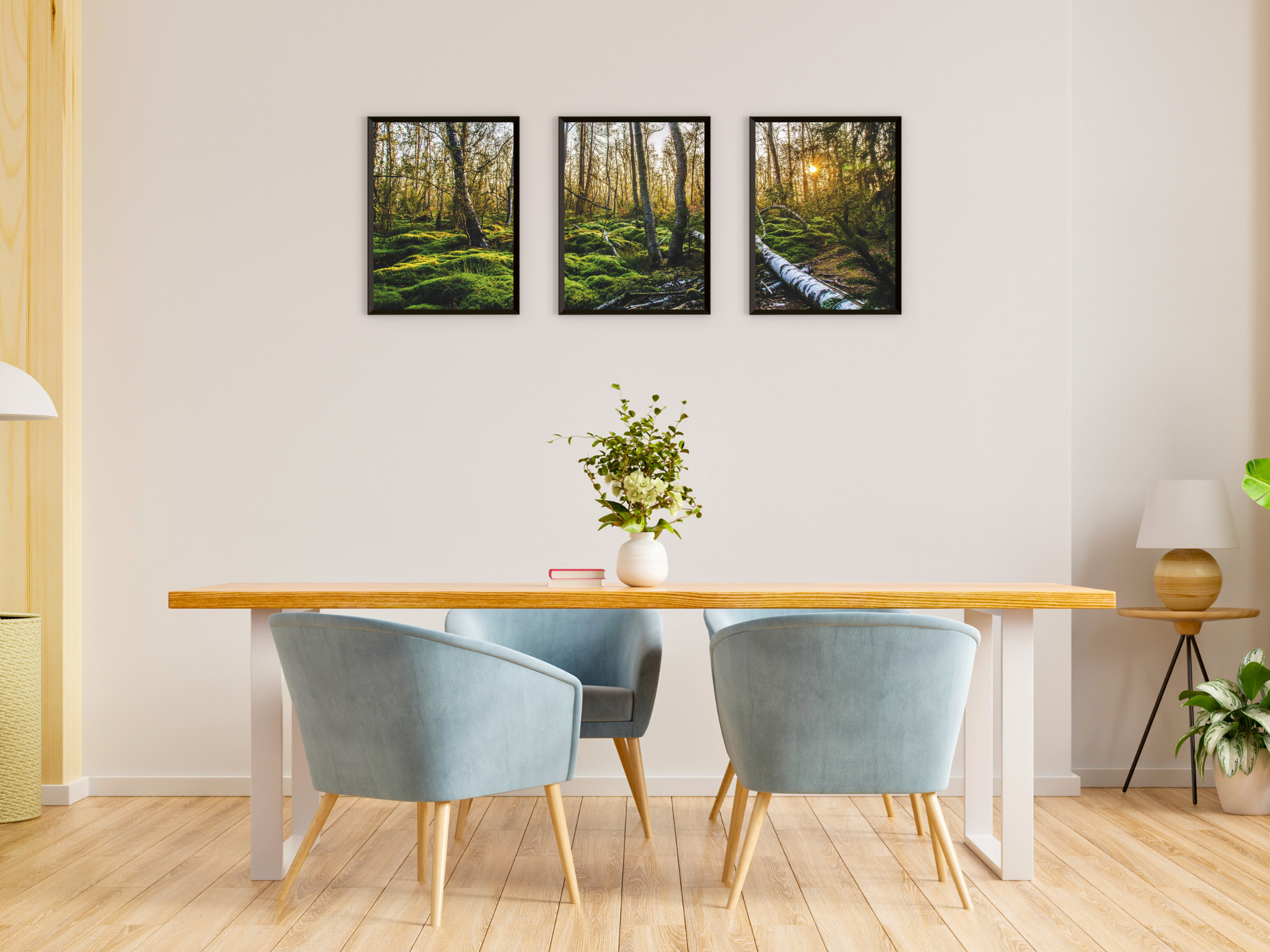Spaziergang im Wald-Triptychon-Fotografie
