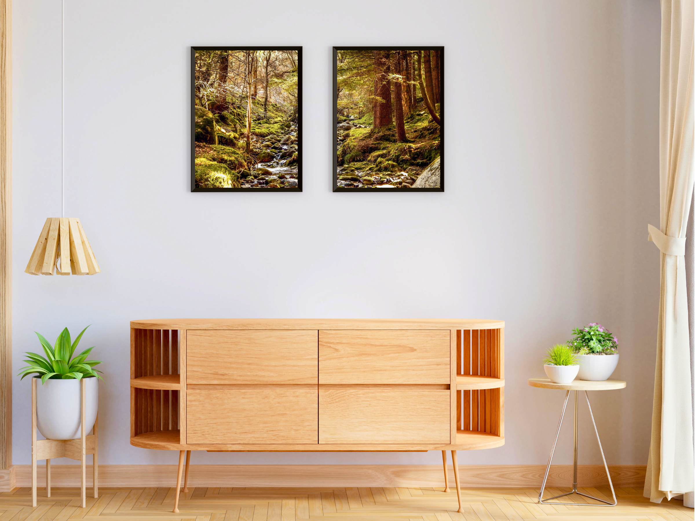 Waldbach in Autumn Split Photography