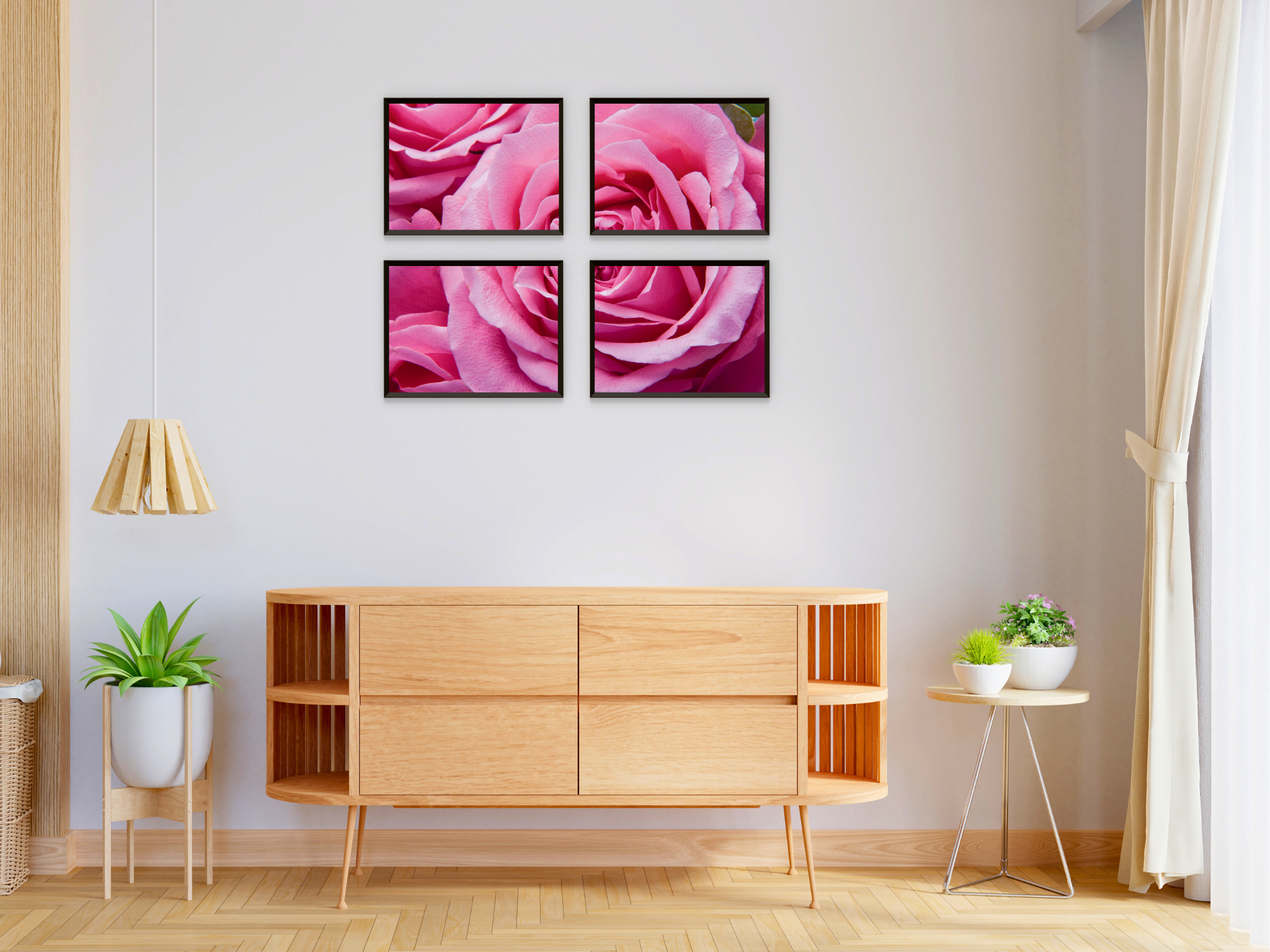 Pink Roses Split Photography