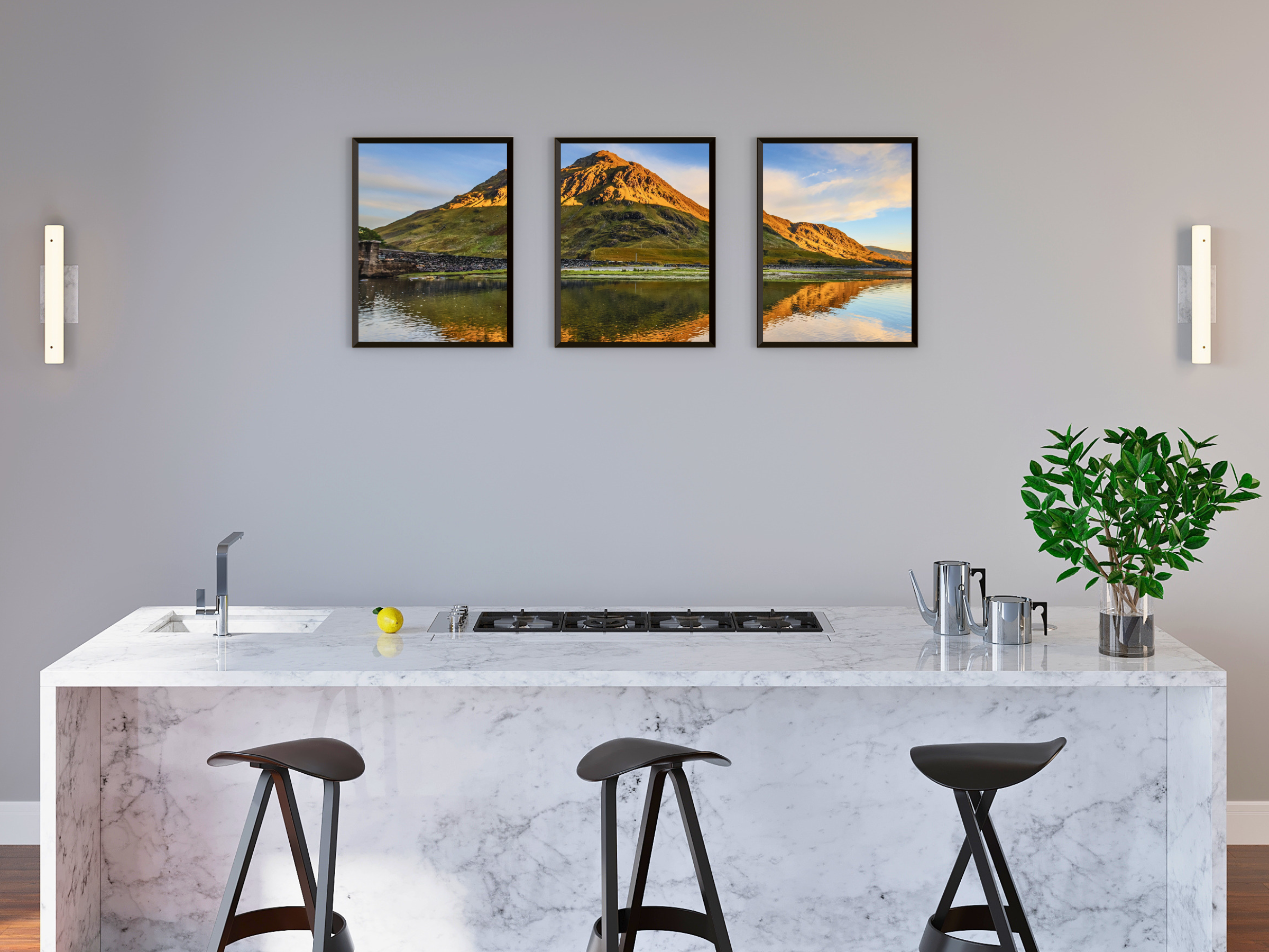 Bergstille-Triptychon-Fotografie