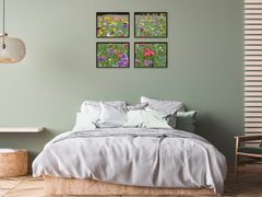 Winter flower meadow split photography (bundle)