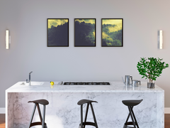 Fog in the Forest-Triptych-Photography