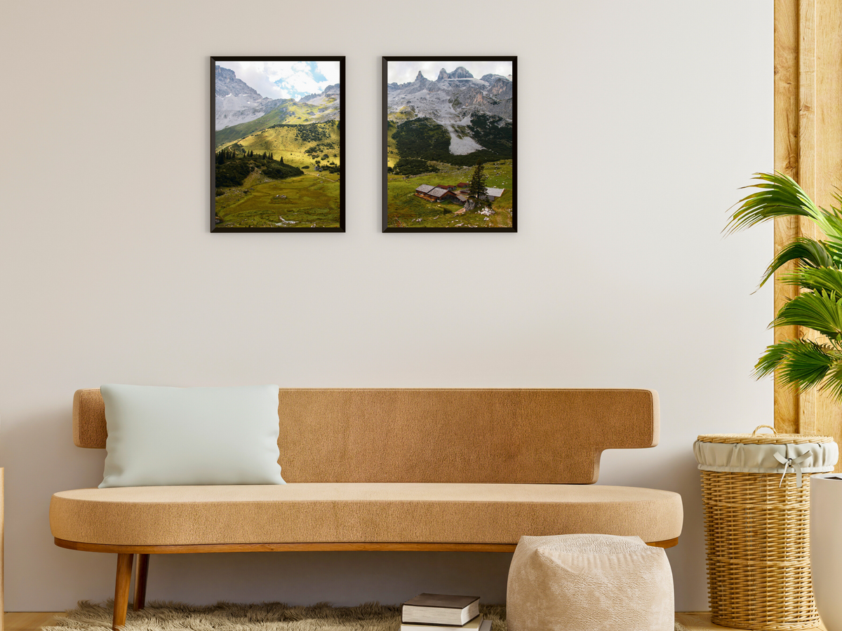 Auf der Alm in den Bergen-Split-Fotografie