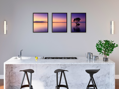 Tree in Lake Triptych Photography