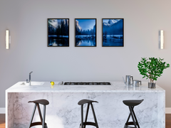 Eissee in den Bergen-Triptychon-Fotografie