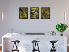 Stream in Autumn-Triptych-Photography