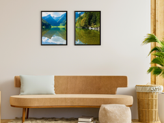klarer Bergsee-Split-Fotografie