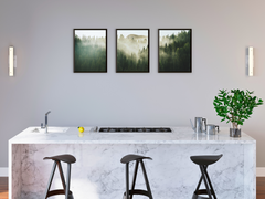 Forest in Fog-Triptych-Photography