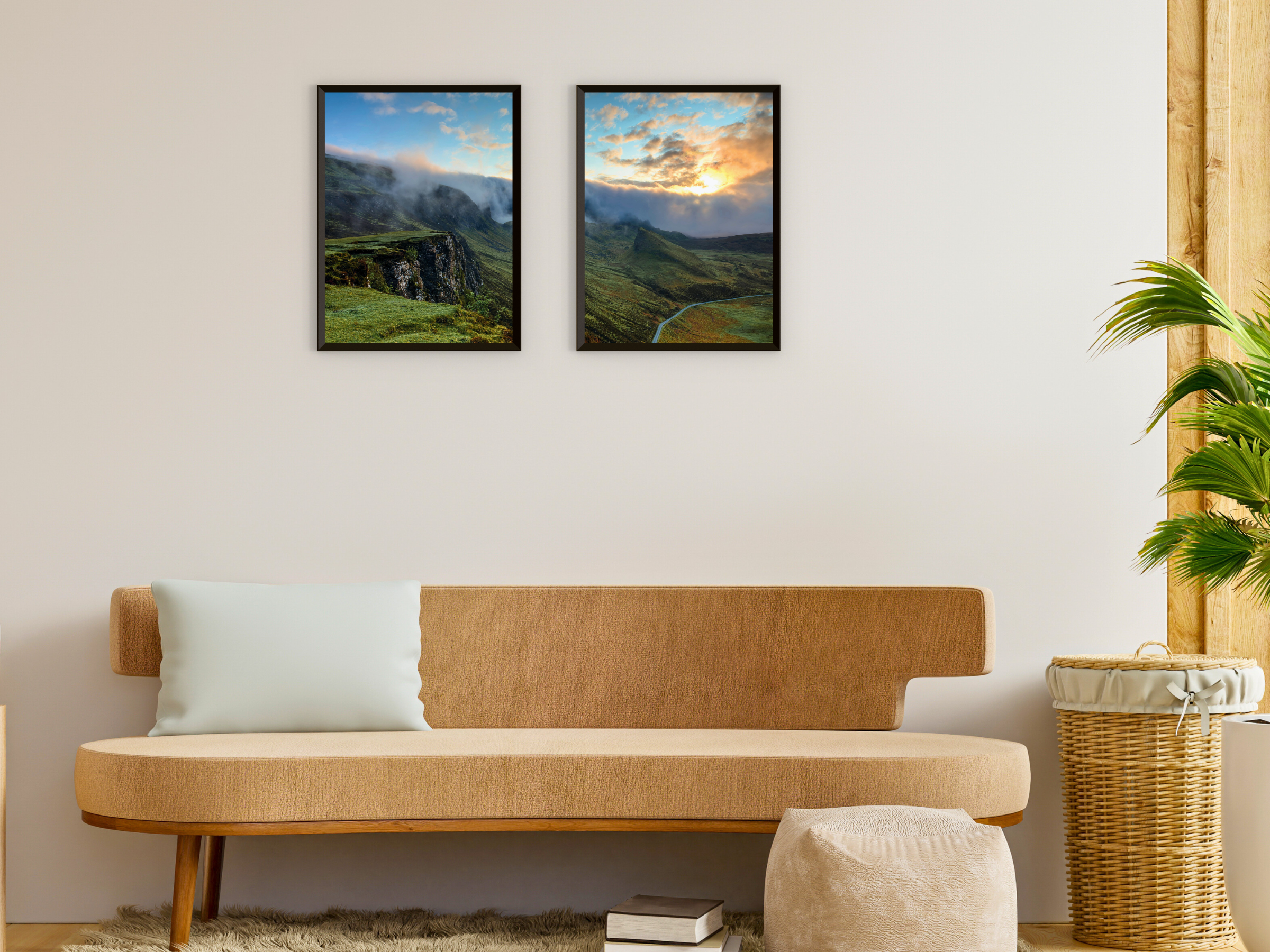 Sonnenaufgang in den Highlands-Split-Fotografie