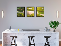 Seenlandschaft-Triptychon-Fotografie