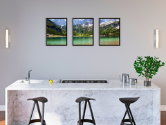 See in den Bergen-Triptychon-Fotografie