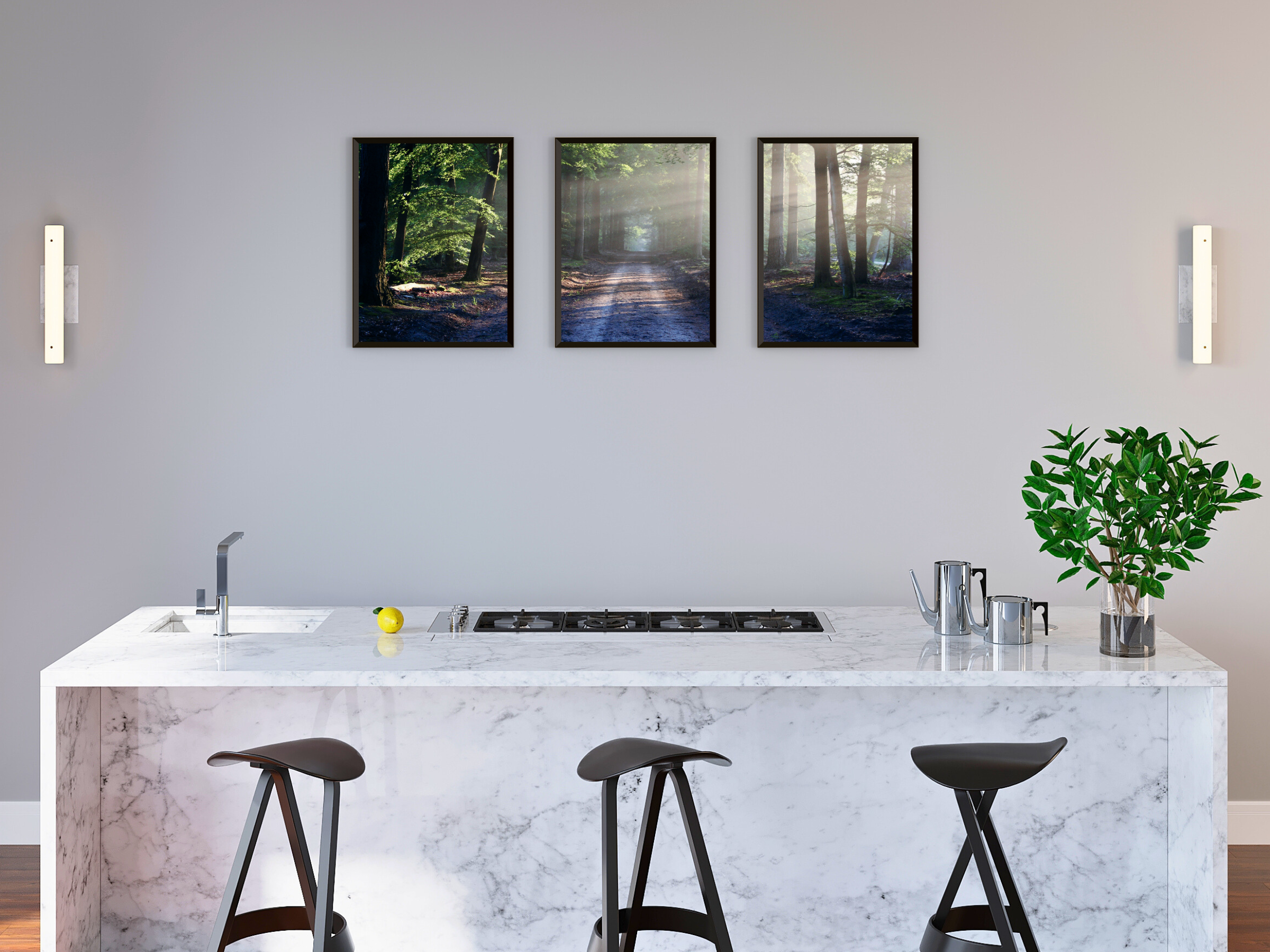 Lichtweg-Triptychon-Fotografie