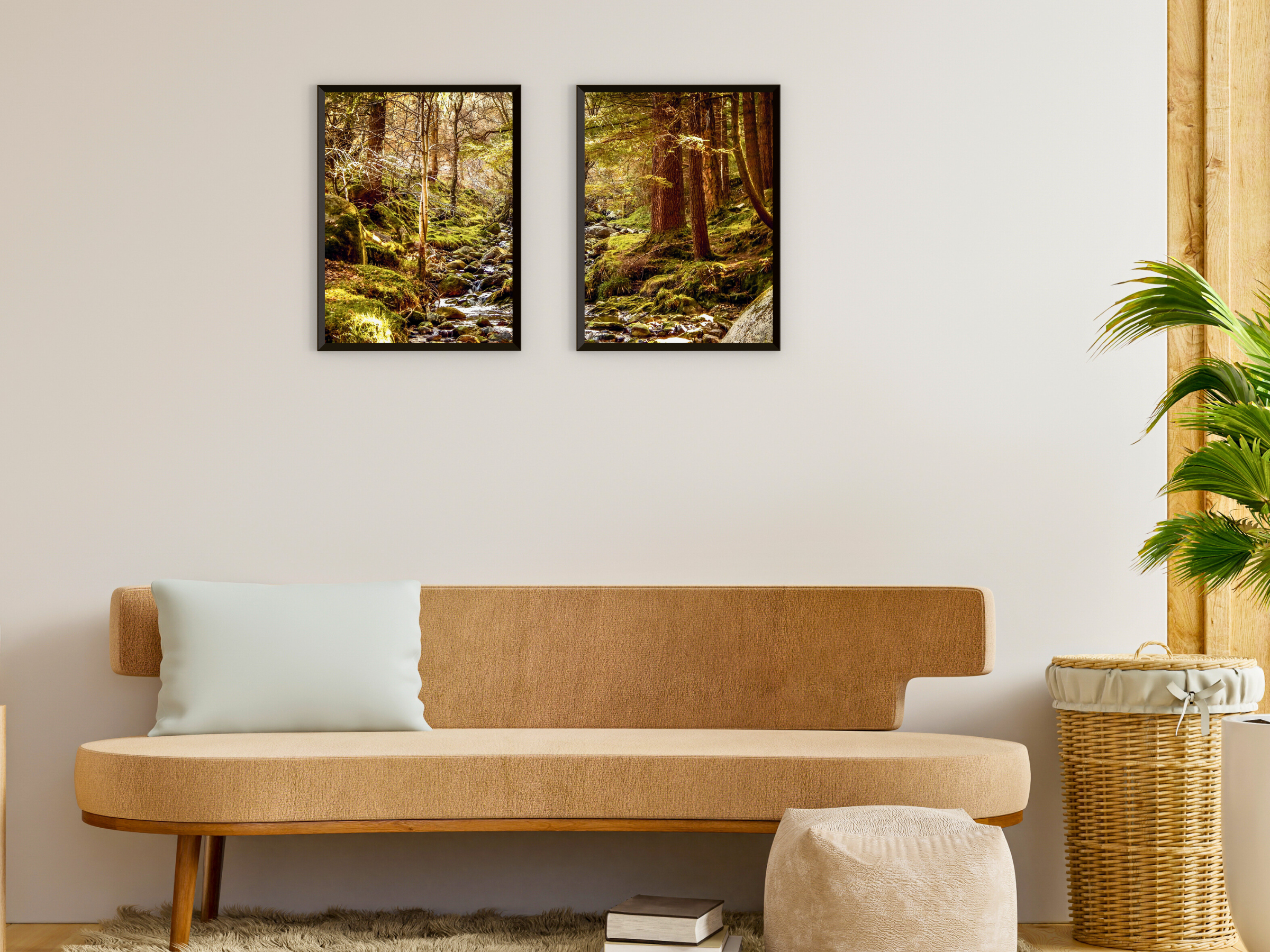 Waldbach in Autumn Split Photography