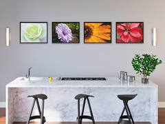Water Drops on Flowers - Colorful Nature Print
