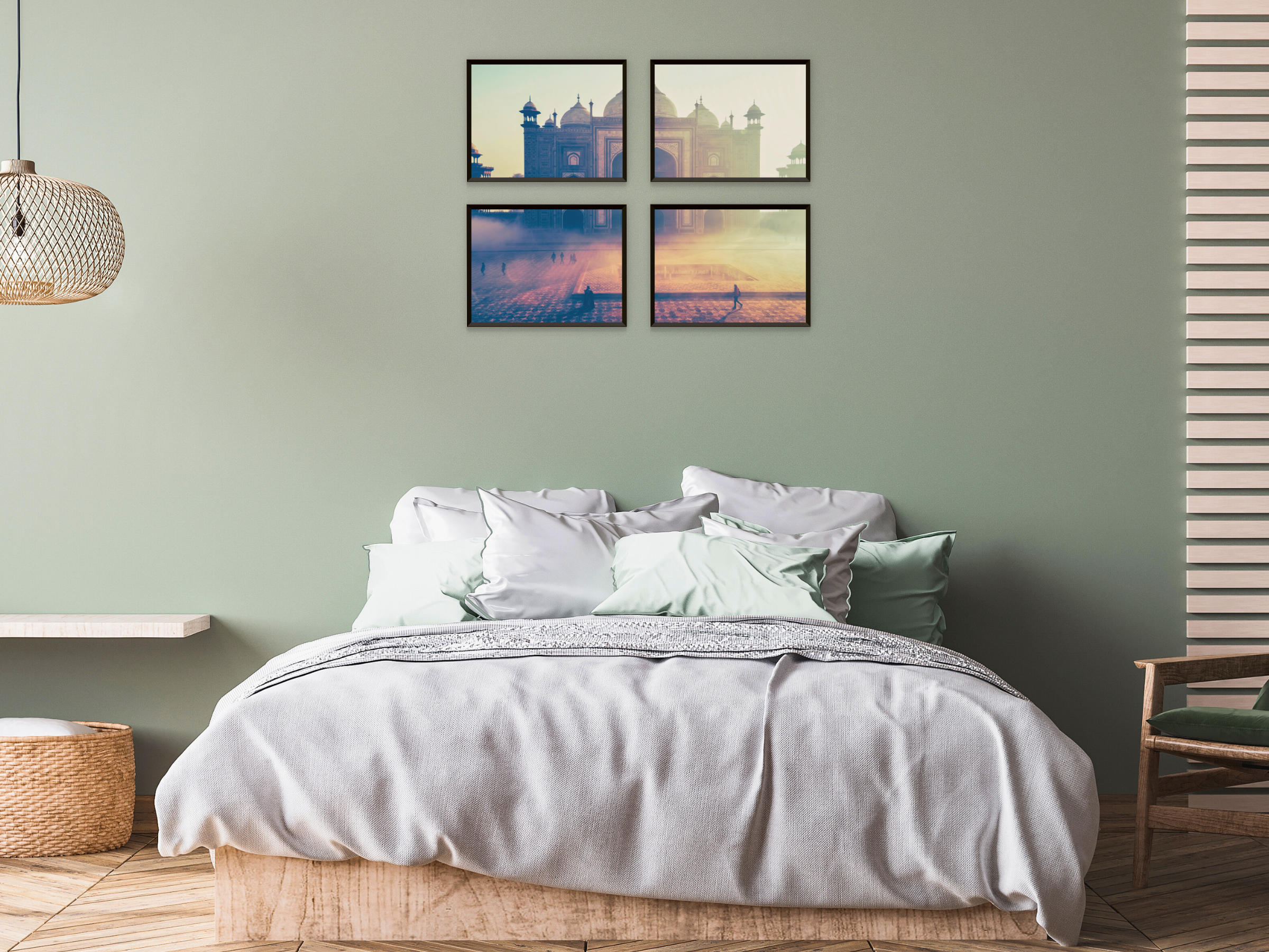 Vintage Taj Mahal-Split-Fotografie