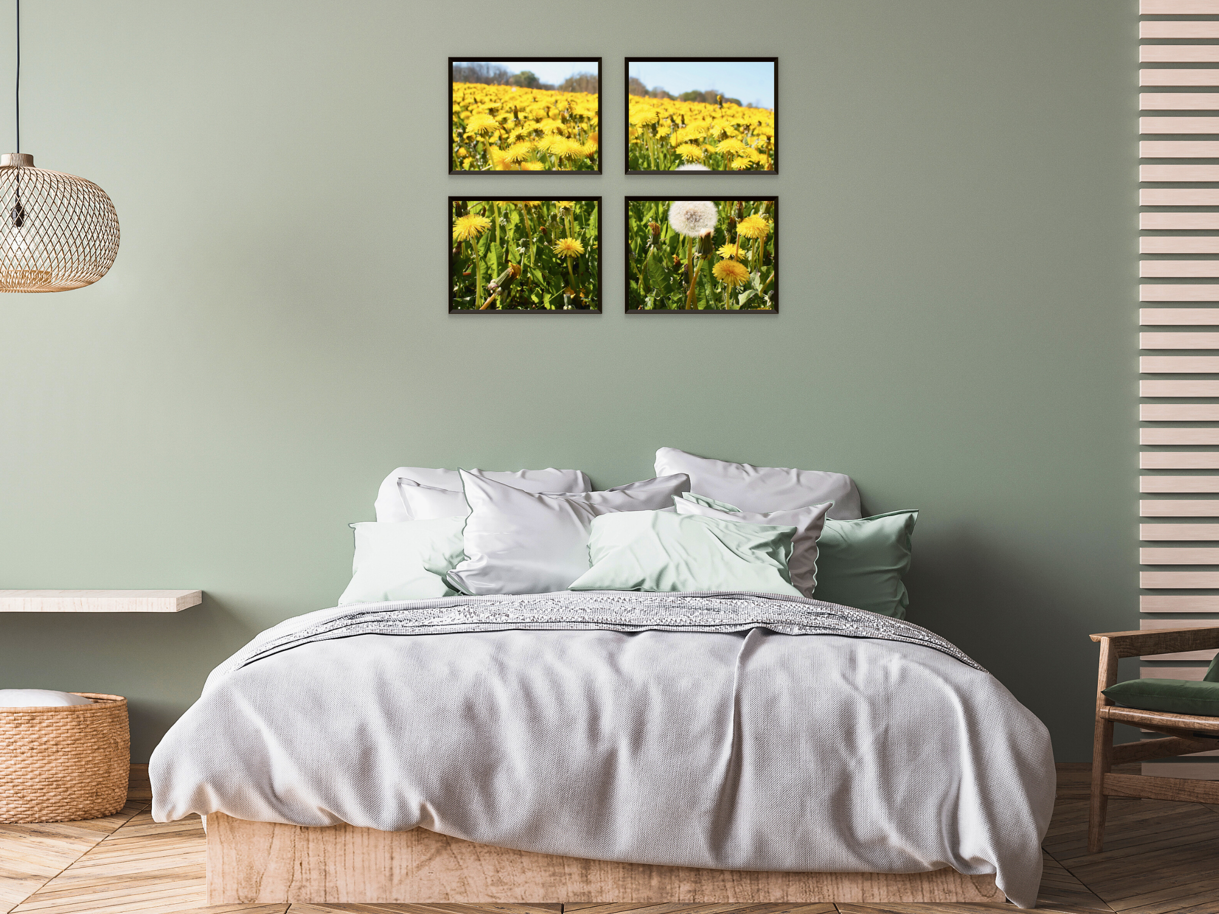 Buttercup field split photography