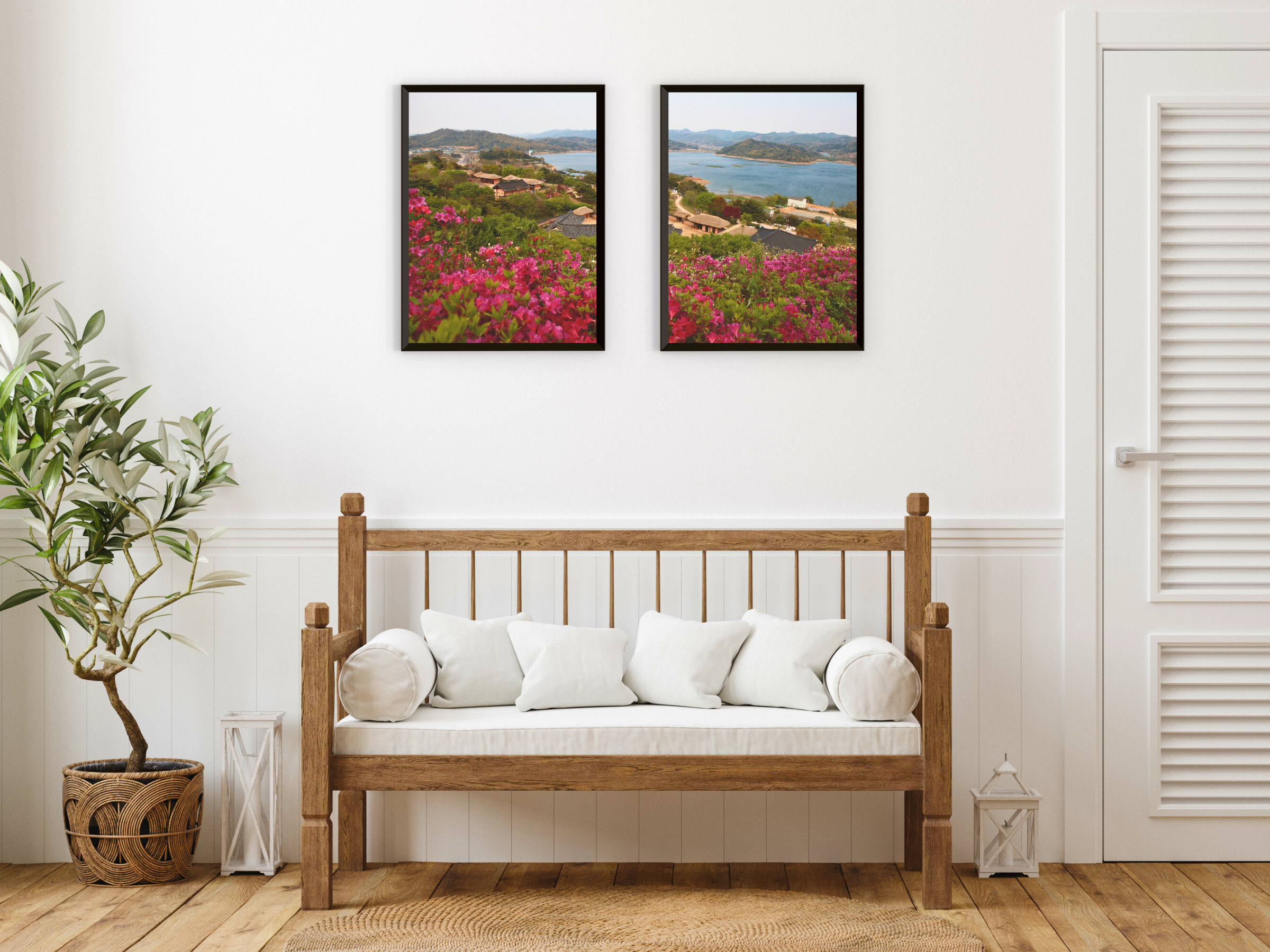 Landschaft am See-Split-Fotografie