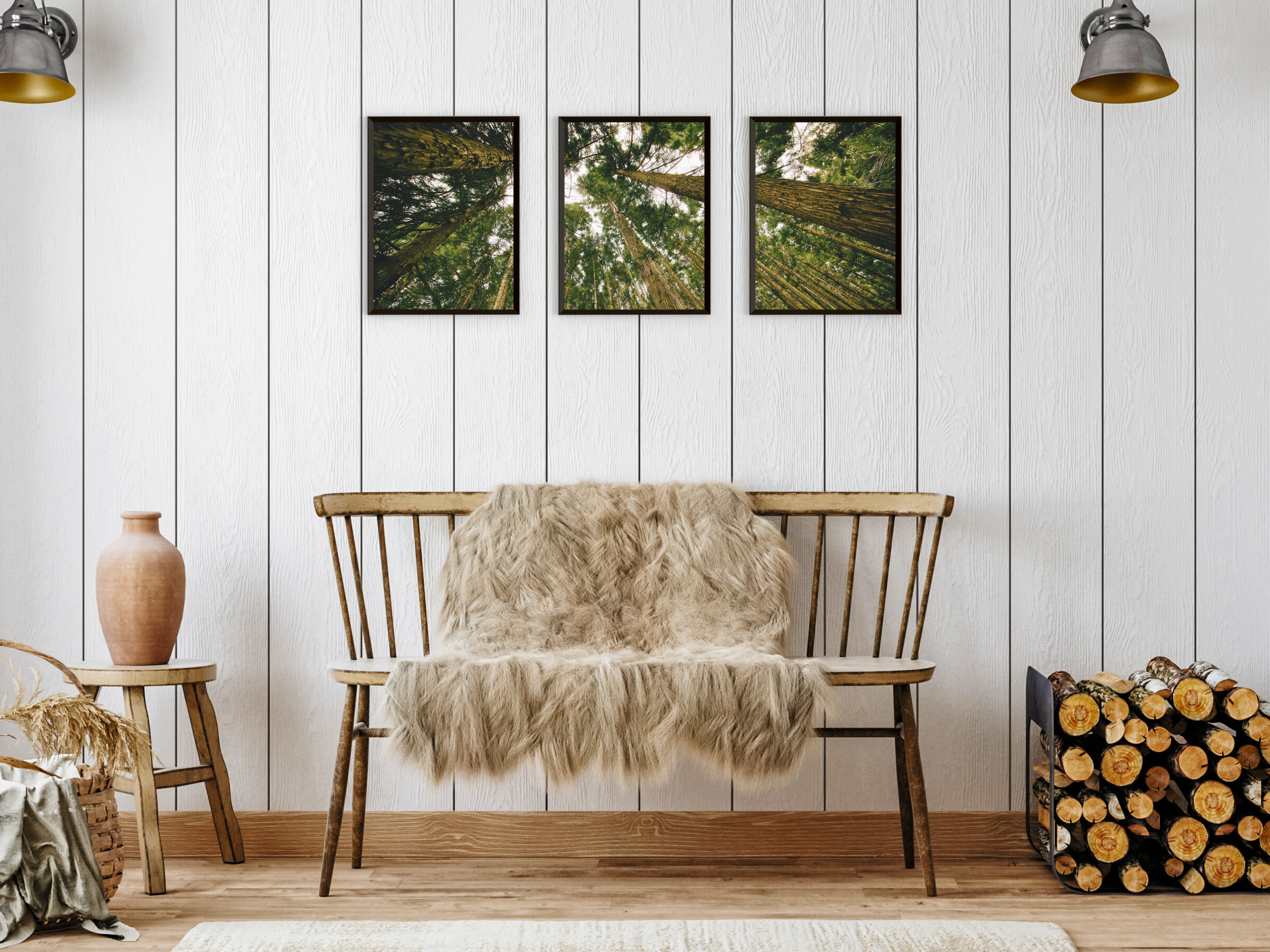 View into the Trees - Triptych Photography
